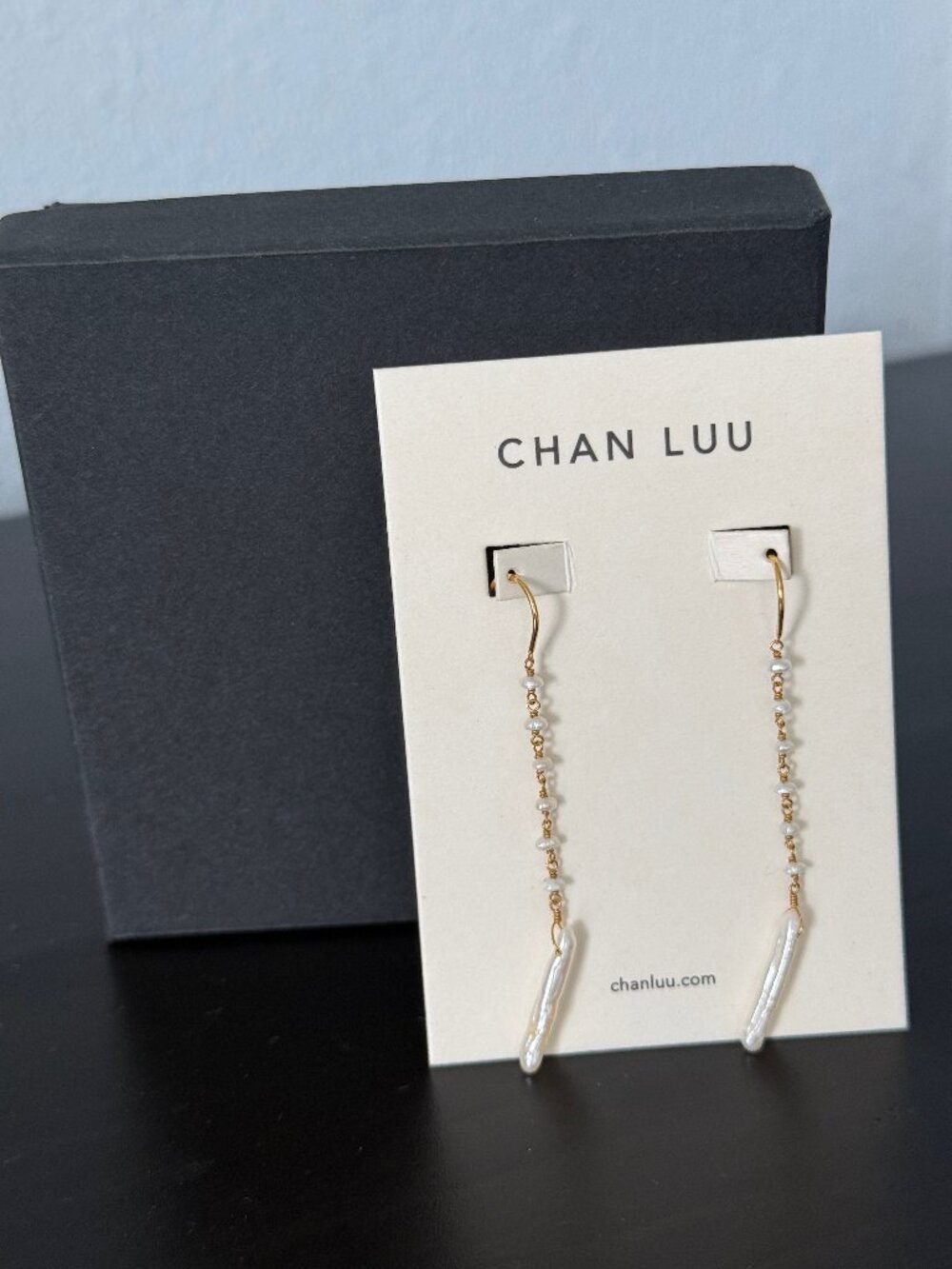 NWT - Chan Luu Gold and Pearl Earrings
